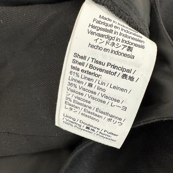 Madewell Squareneck Romper Jet Black Minimalist Linen Blend Classic US 6 NWT - Picture 11 of 15